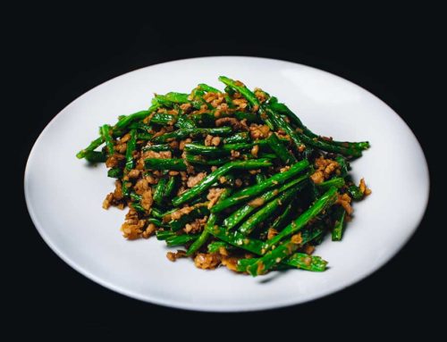 Sautéed French Bean with Minced Pork/乾扁四季豆/豚挽肉といんげんの醬油味炒め