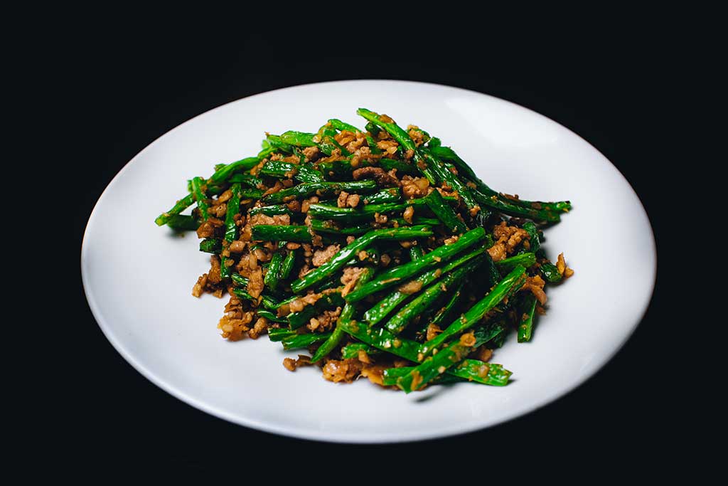 Sautéed French Bean with Minced Pork/乾扁四季豆/豚挽肉といんげんの醬油味炒め